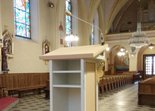 Projekt i&nbsp;wykonanie ambony /&nbsp;Parafia Wilkowice
